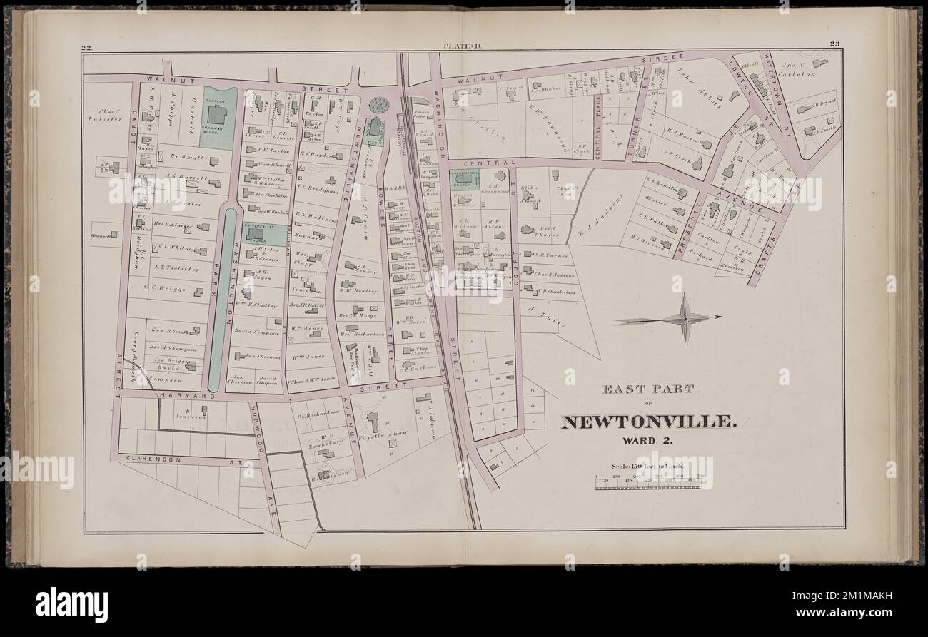 Atlas of the city of Newton, Middlesex Co., Massachusetts from actual