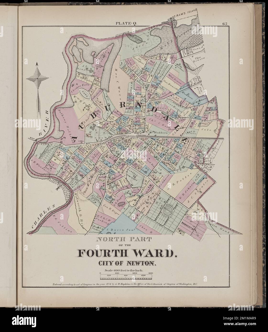 Atlas of the city of Newton, Middlesex Co., Massachusetts from actual