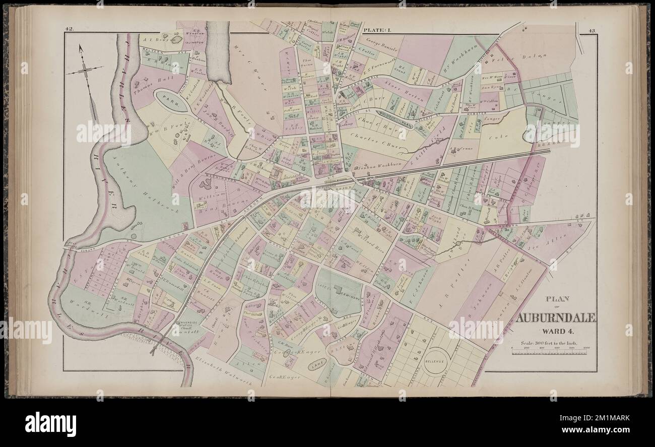 Atlas of the city of Newton, Middlesex Co., Massachusetts from actual
