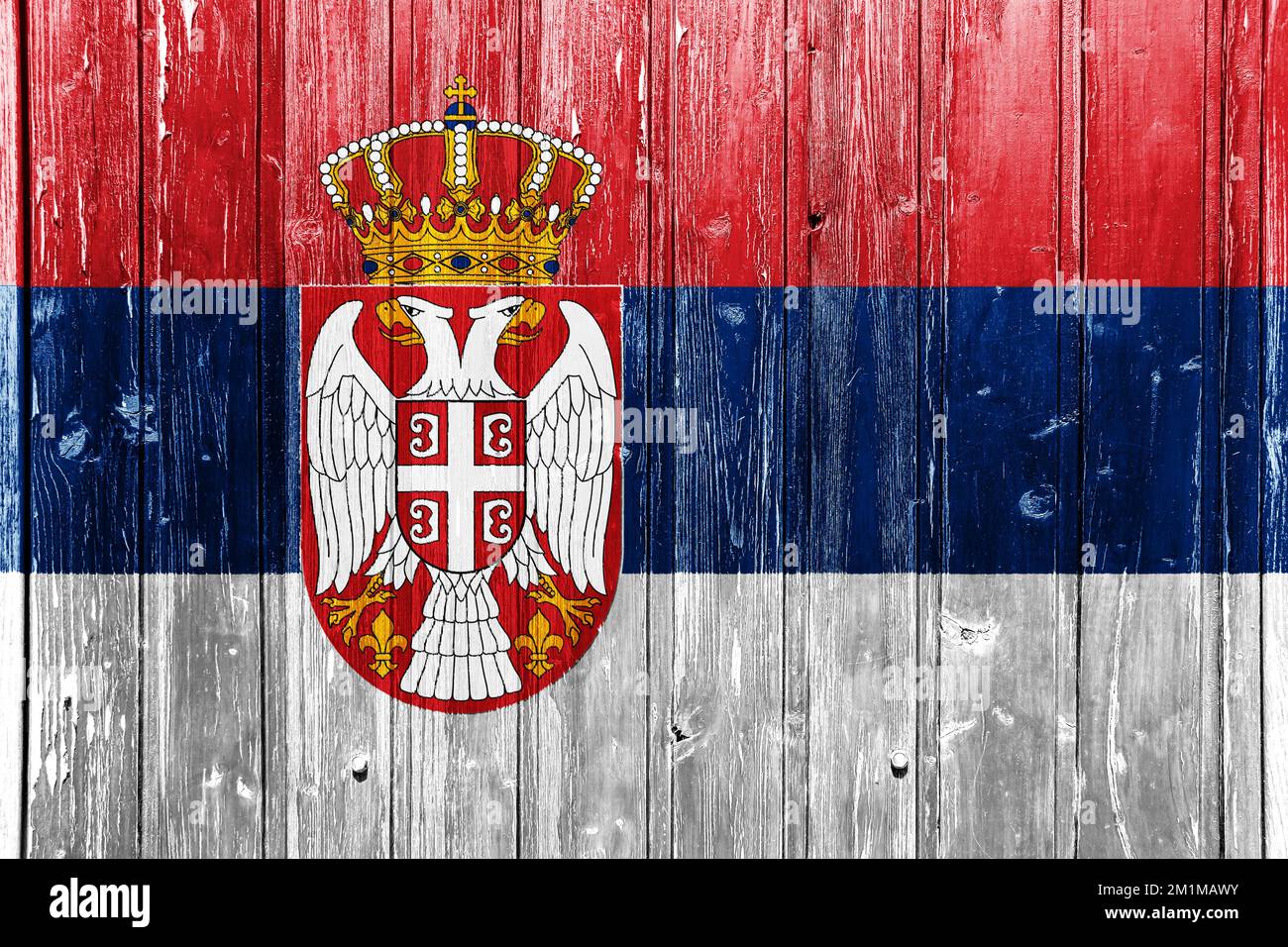 Serbia flag on a textured background. Concept collage Stock Photo - Alamy