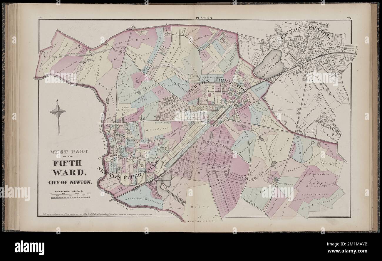 Atlas of the city of Newton, Middlesex Co., Massachusetts from actual