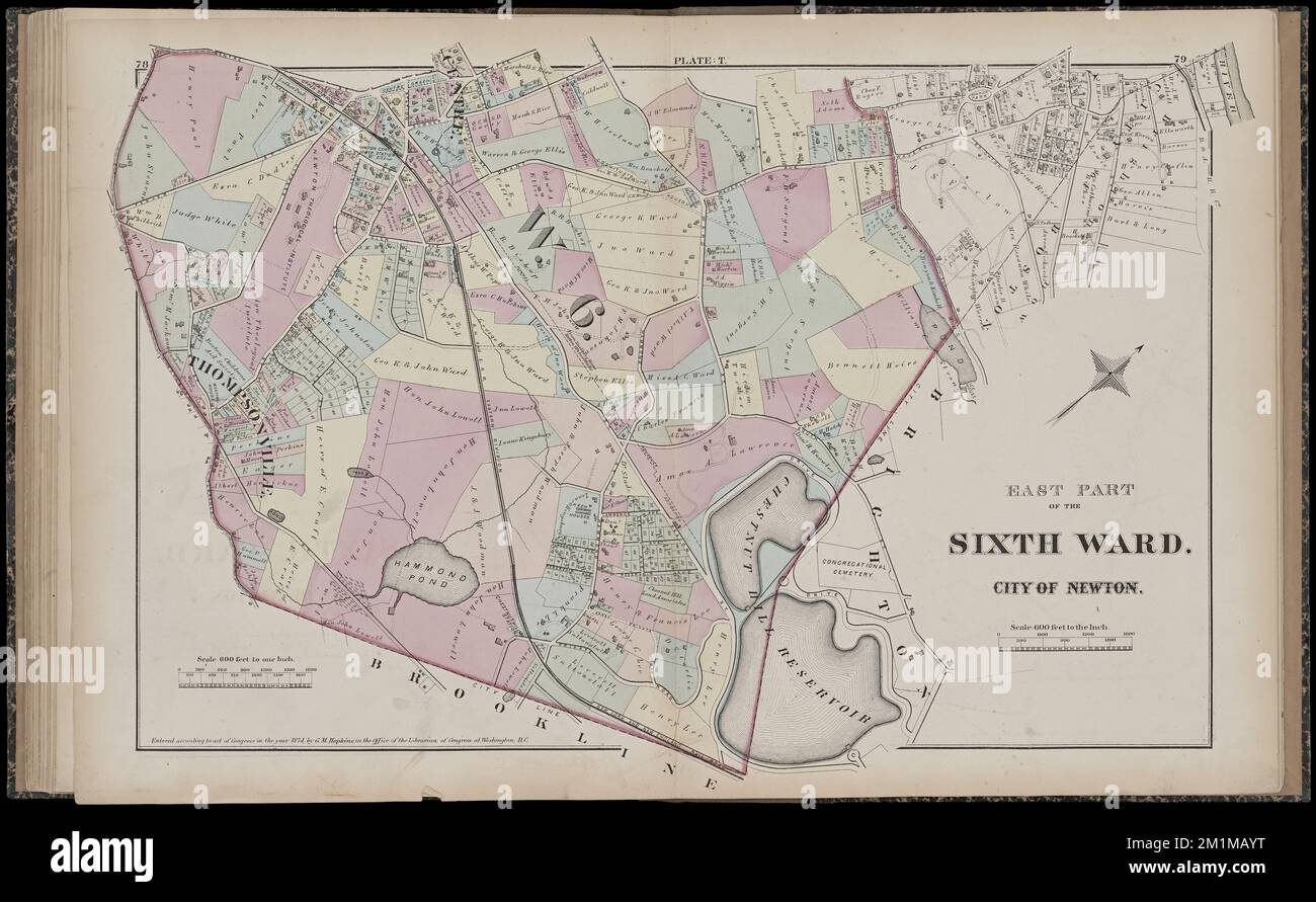Atlas of the city of Newton, Middlesex Co., Massachusetts from actual