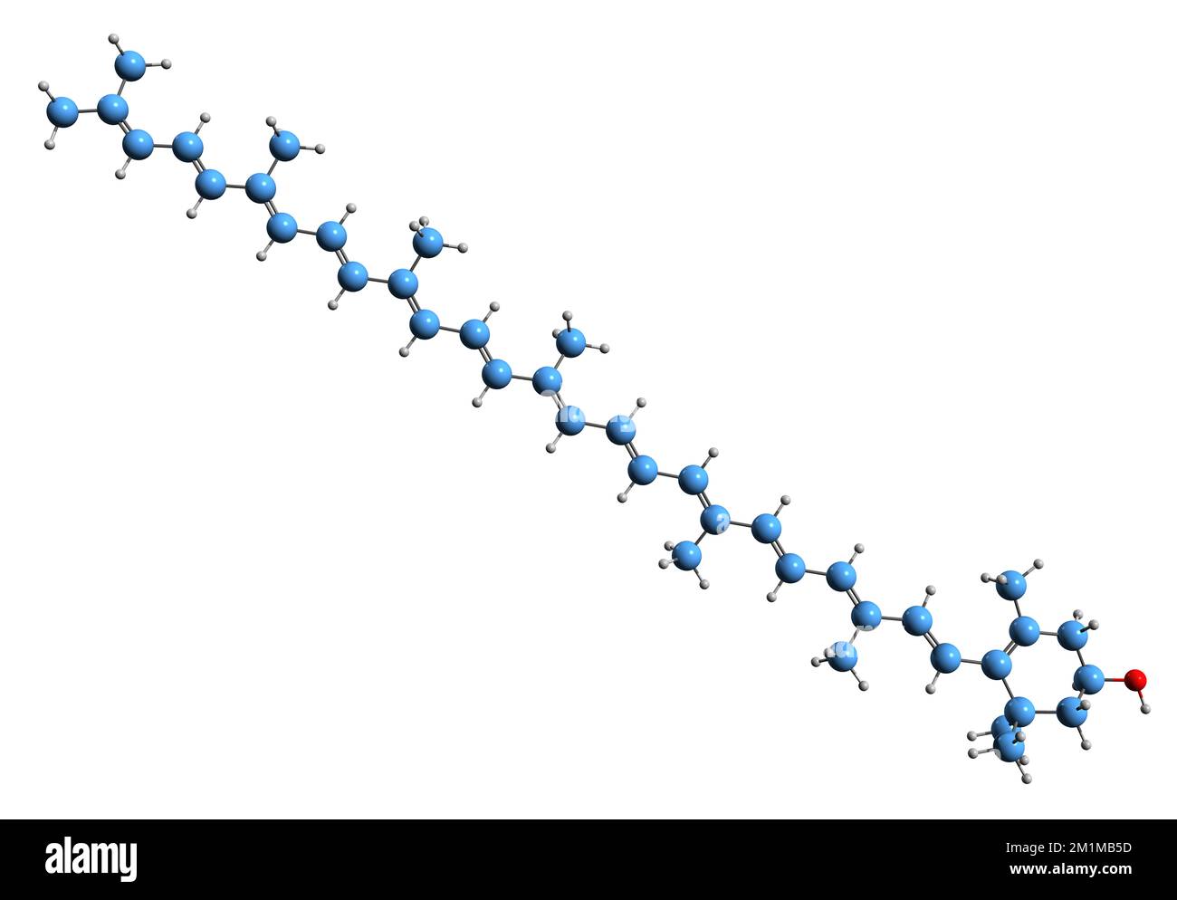 3D image of Rubixanthin skeletal formula molecular chemical structure