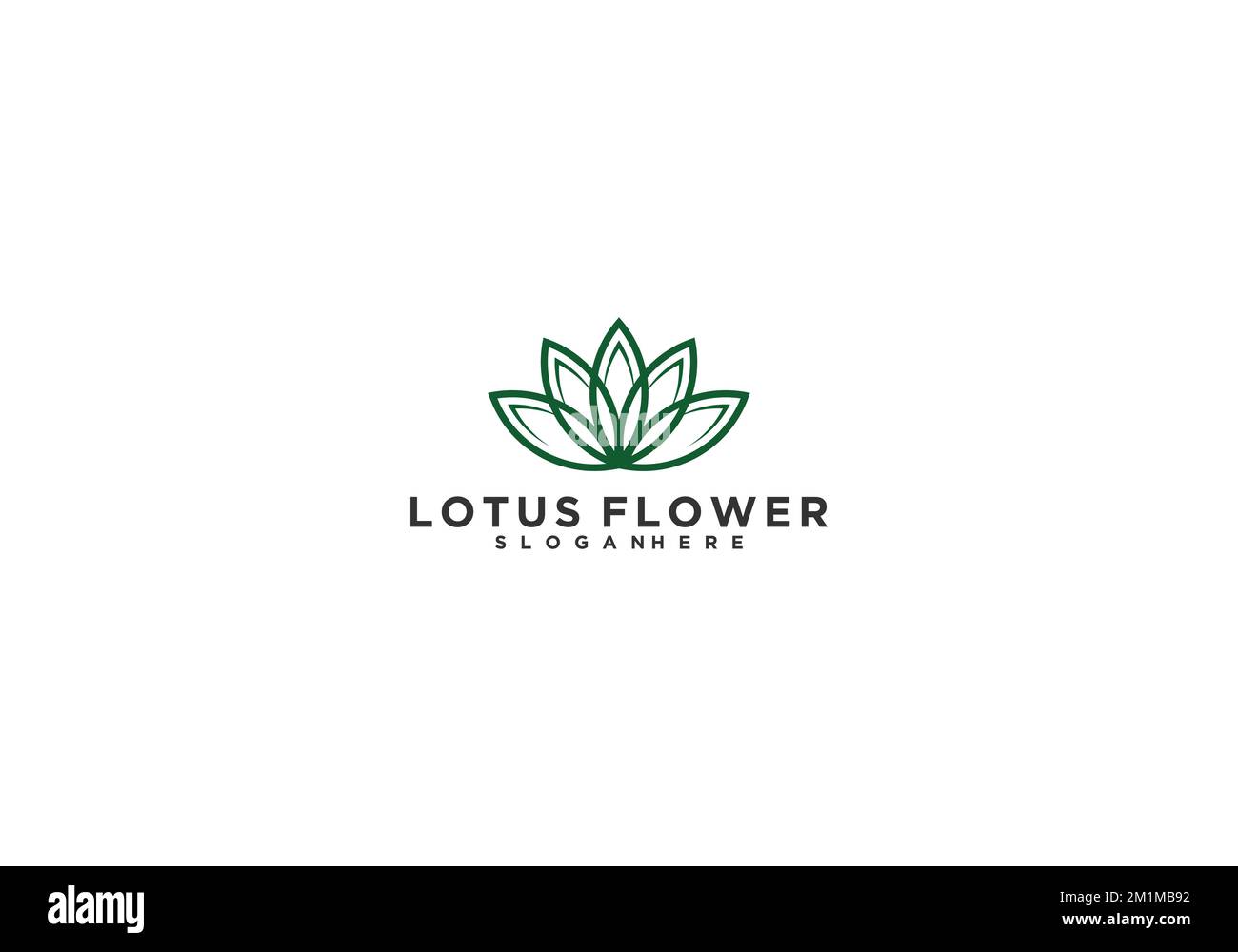 A vector design of a minimalist lotus flower logo isolated on a white ...