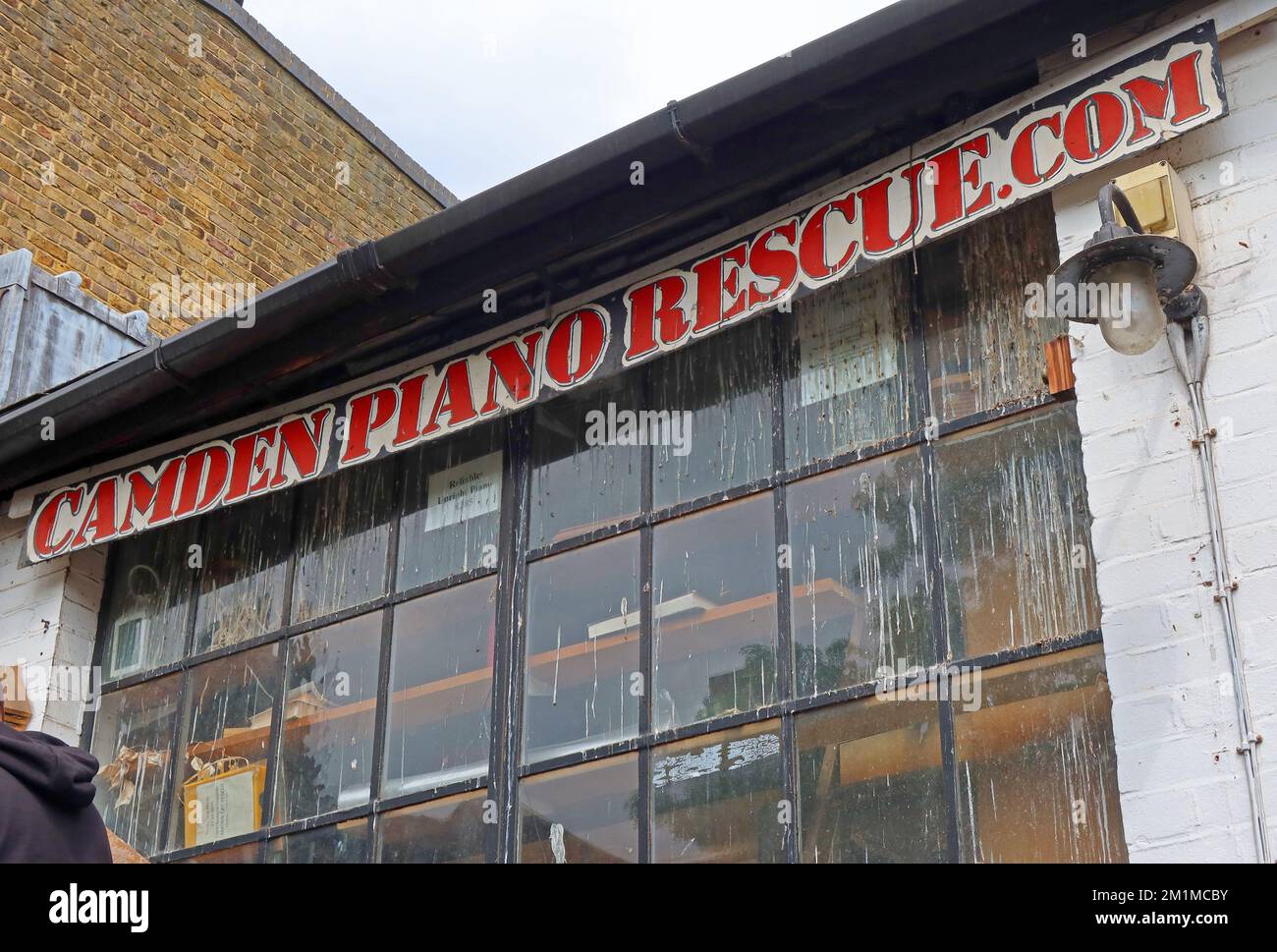 Camden Piano Rescue shop, Camden Lock, London, England, UK Stock Photo