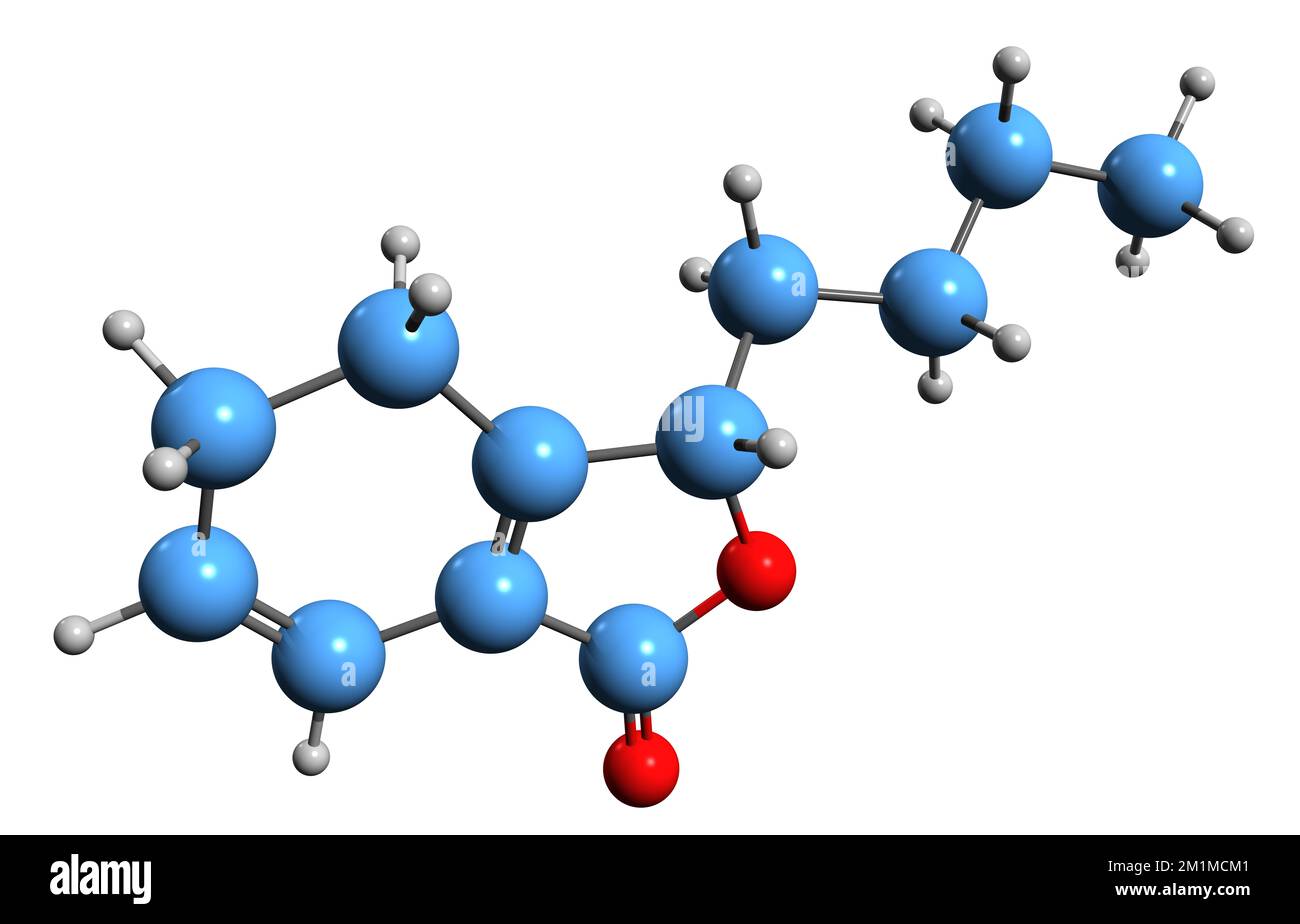 3D image of Sedanolide skeletal formula - molecular chemical structure ...