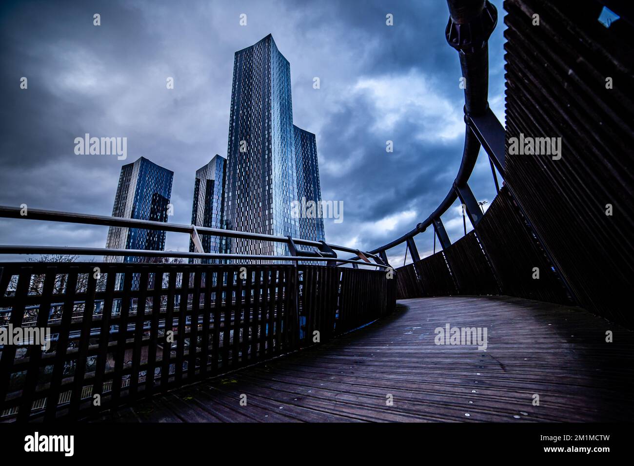 Deansgate Square Manchester 2022 towers Stock Photo