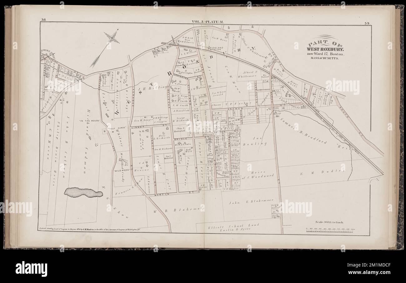 Atlas of the county of Suffolk, Massachusetts vol. 5th, West Roxbury, now ward 17, Boston