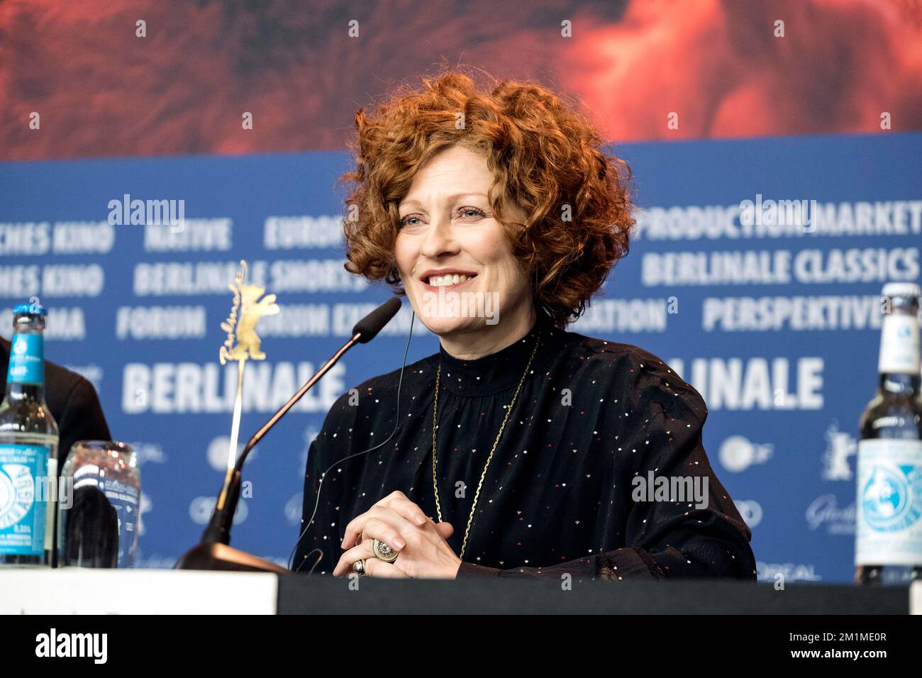 Stephanie Zacharek - Pressekonferenz: Jury Berlinale 2018, Berlinale 2018, 15. Februar 2018, Berlin. Stock Photo