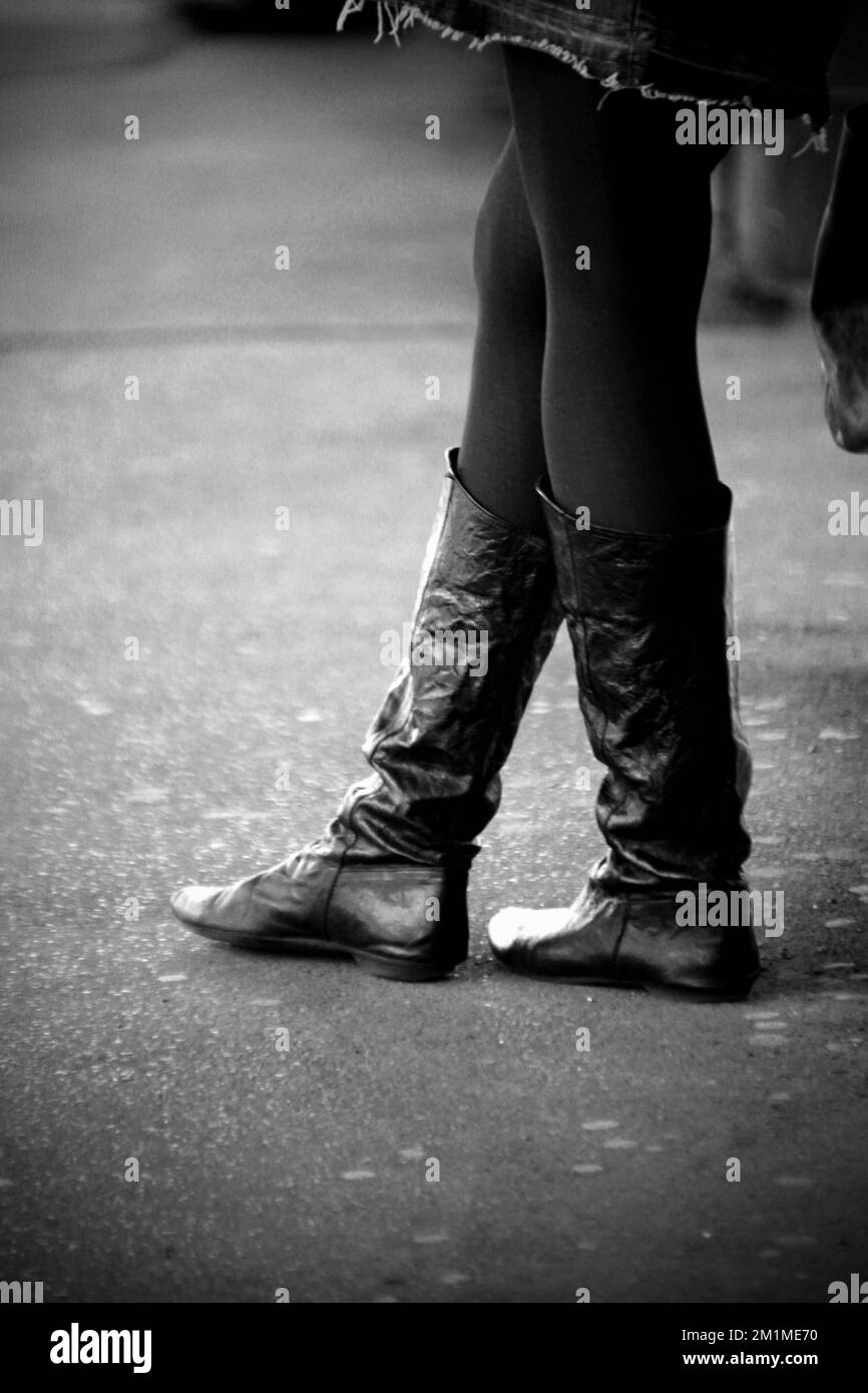 Boots and shoes Black and White Stock Photos Images Page 3 Alamy