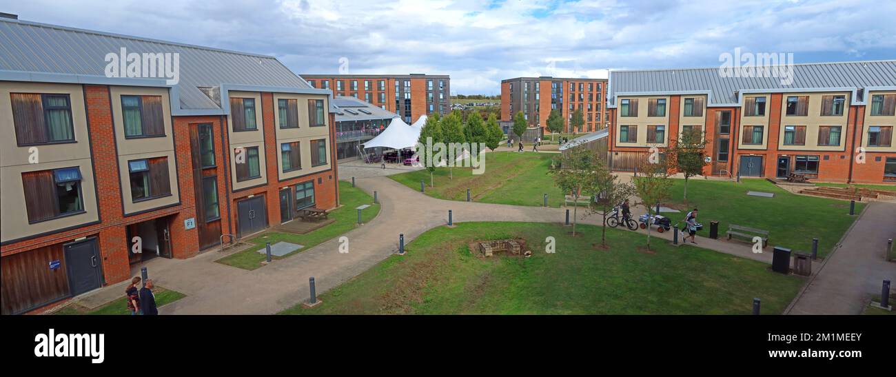 Constantine College Panorama, York university, Heslington East, York, Yorkshire, England, UK, YO19 5LA - student accommodation Stock Photo