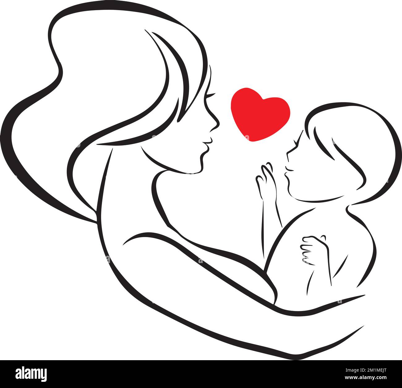 Mothers finger baby hand Stock Vector Images - Alamy
