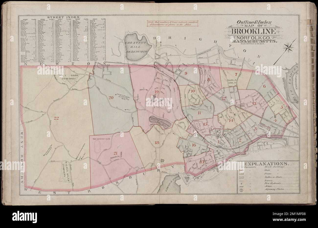 Atlas of the town of Brookline, Norfolk County, Massachusetts from