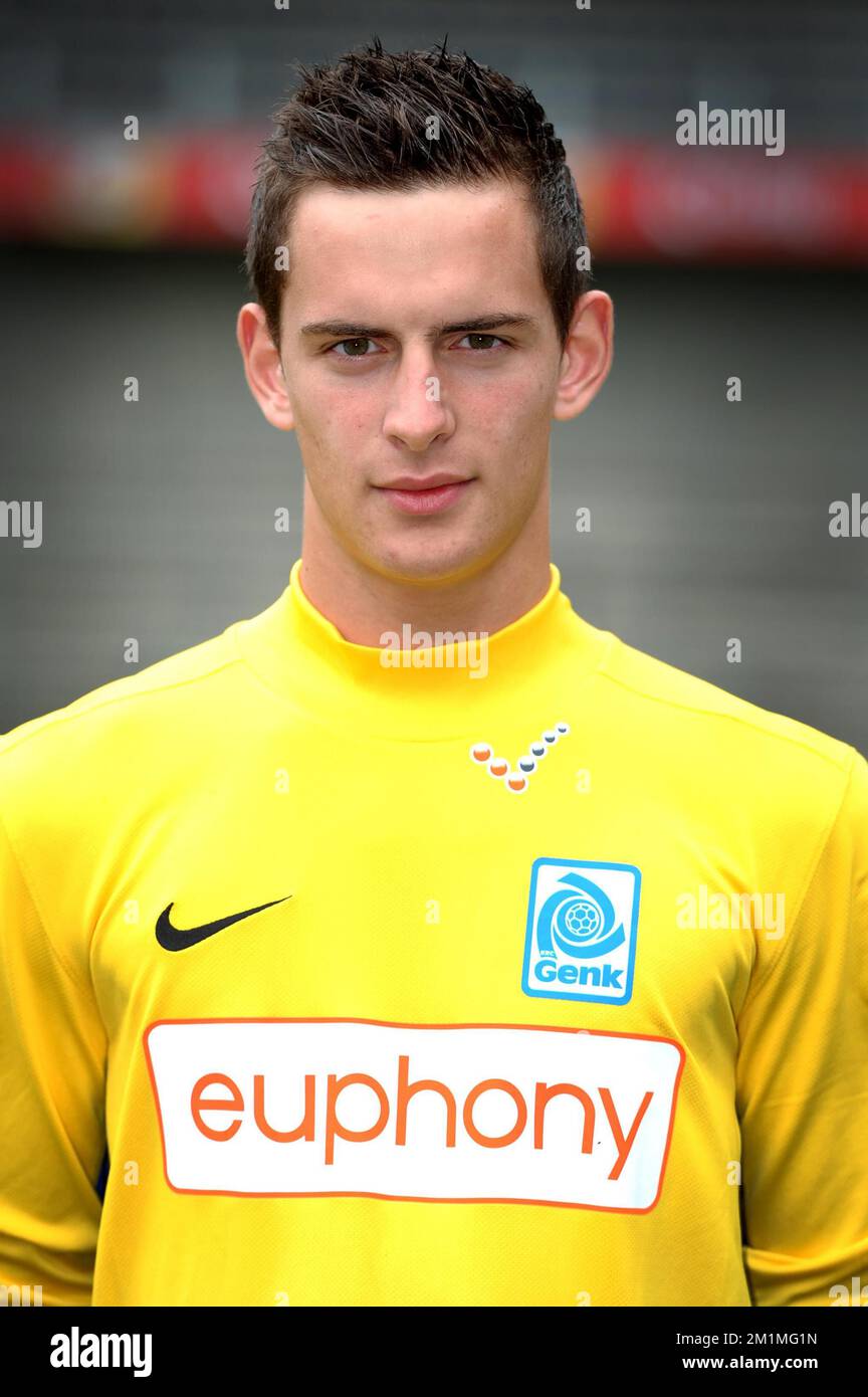 20110718 - GENK, BELGIUM: Genk's goalkeeper Gilles Lentz of the 2011-2012 season team of Belgian first division soccer team KRC Genk pictured during the official team presentation and photoshoot, in Genk, Monday 18 July 2011. BELGA PHOTO YORICK JANSENS Stock Photo