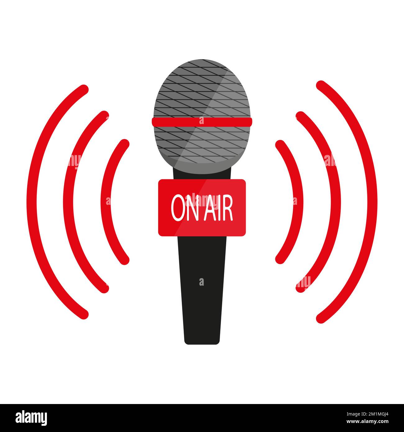 Microphone icon. Live news vector template .Concept of journalism ...