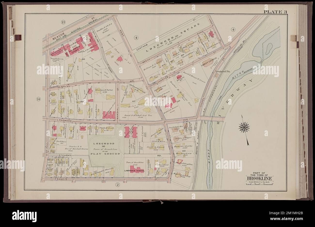 Atlas of the town of Brookline, Norfolk County, Massachusetts from