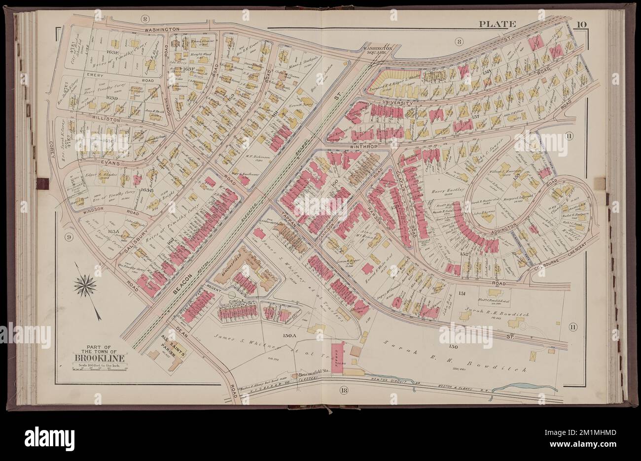 Atlas of the town of Brookline, Norfolk County, Massachusetts from