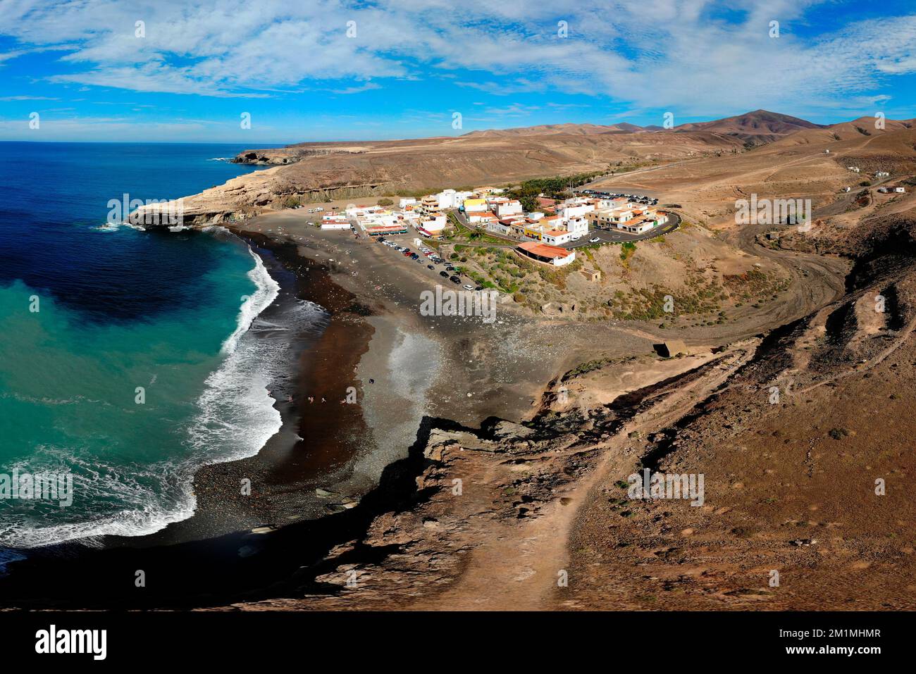 Luftbild: Playa Ajuy, Ajuy, Fuerteventura, Kanarische Inseln, Spanien/ Fuerteventura, Canary Islands, Spain  (nur fuer redaktionelle Verwendung. Keine Stock Photo