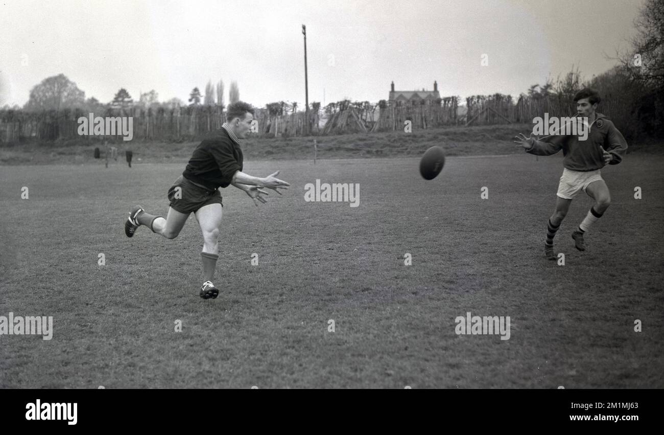1950s, historical, two players of the English Schools Rugby Union ...