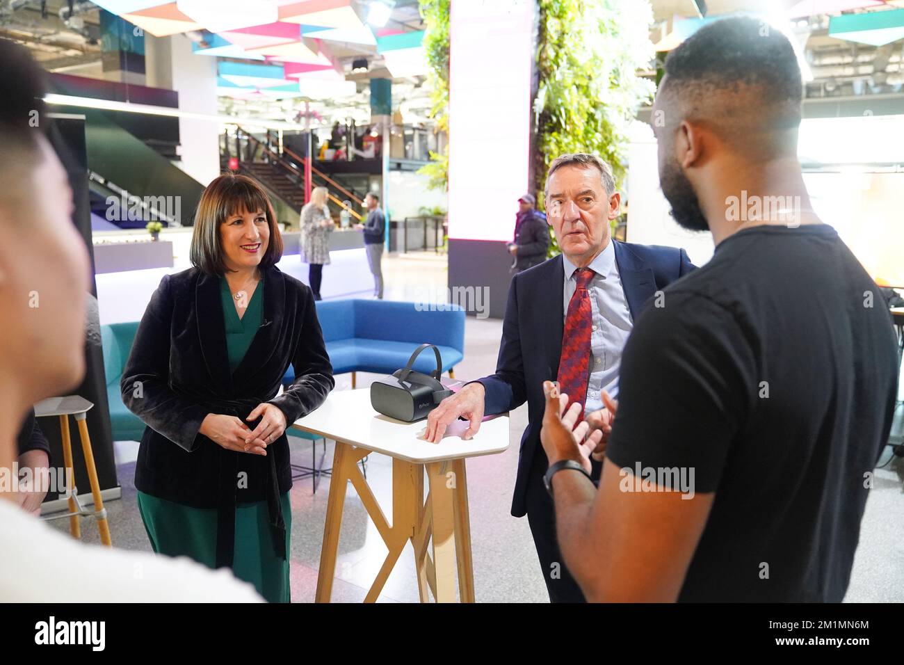 Shadow chancellor Rachel Reeves and Lord Jim O'Neill during a visit to
