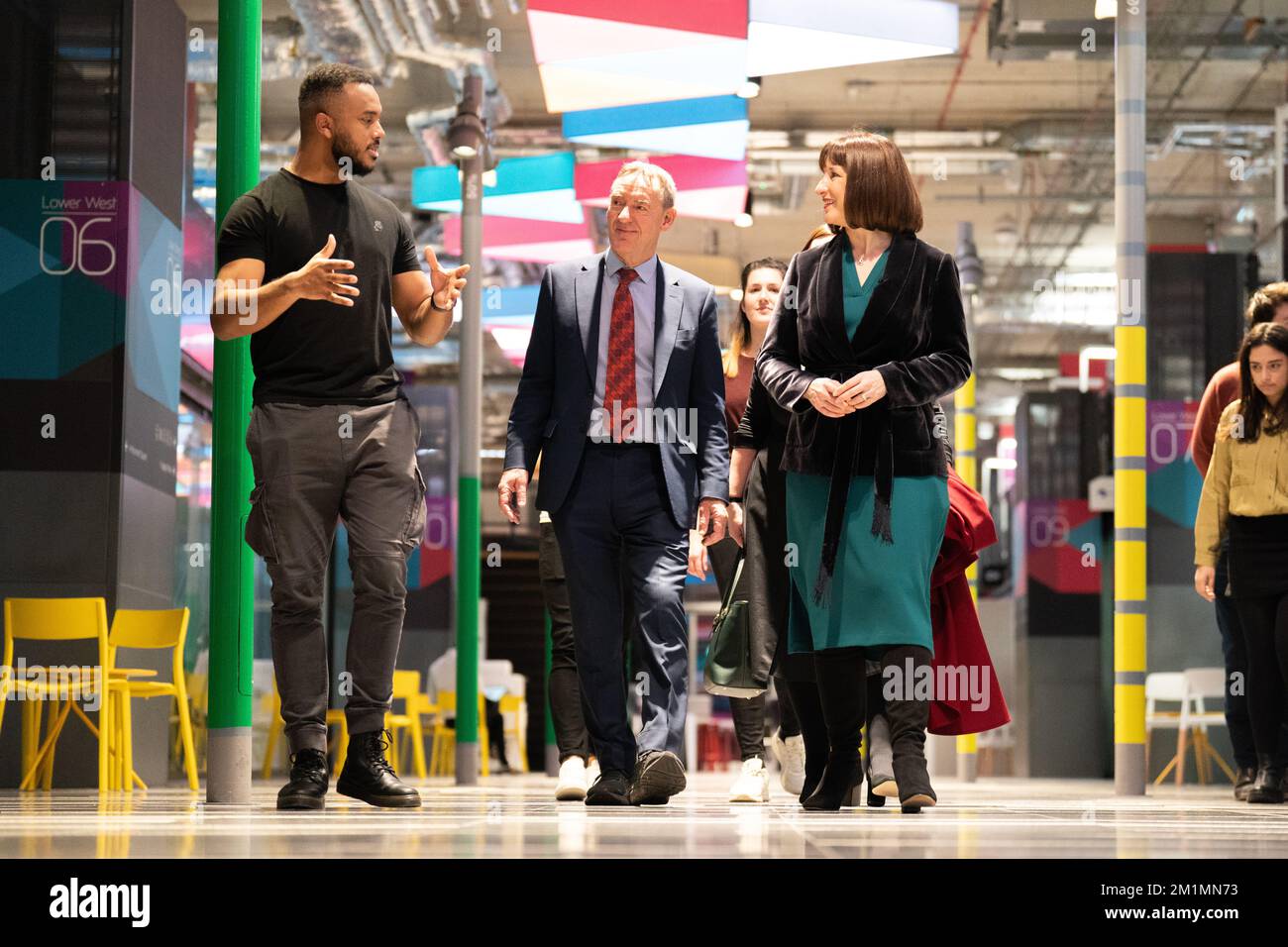 Shadow chancellor Rachel Reeves and Lord Jim O'Neill during a visit to