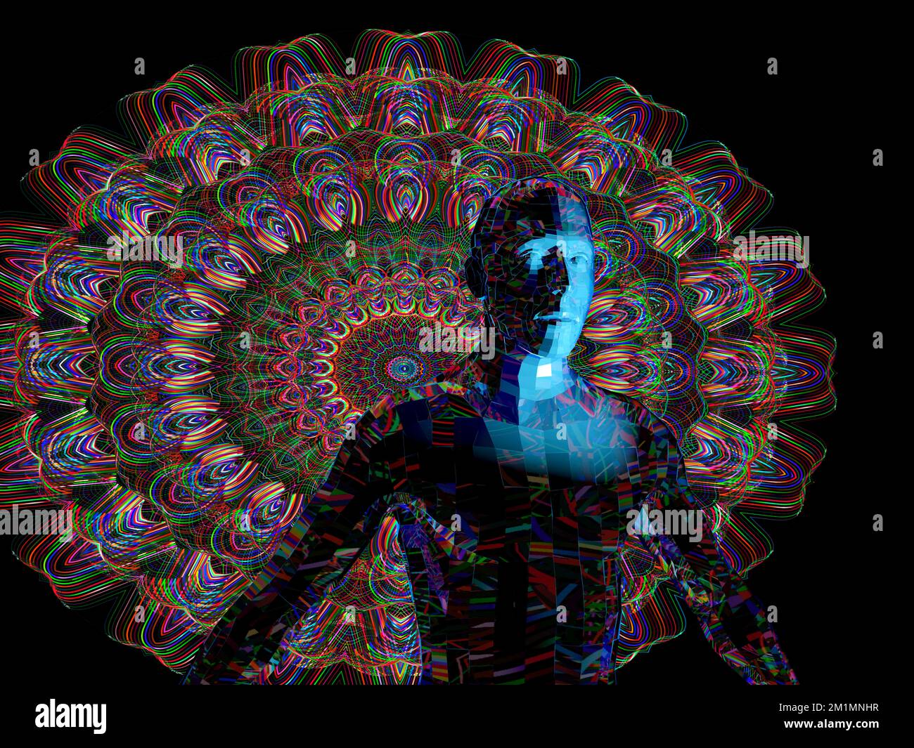 Symbolbild: CGI-Visualisierung: Supersymmetrie, Stringtheorie (nur fuer redaktionelle Verwendung. Keine Werbung. Referenzdatenbank: http://www.360-ber Stock Photo