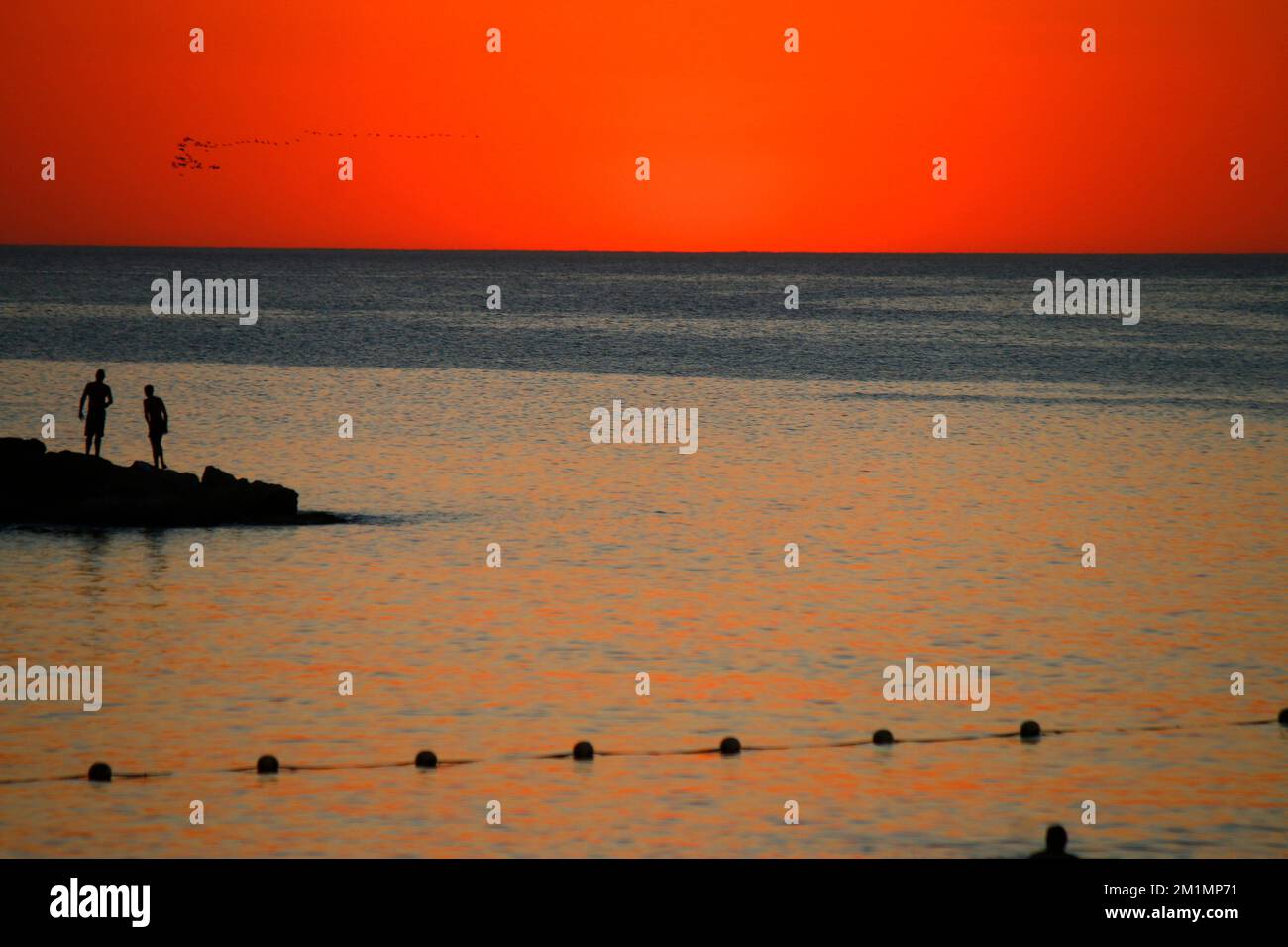 Sonnenunterghang, Mittelmeer/ sunset, Mediterranean Sea,  Tel Aviv, Israel (nur fuer redaktionelle Verwendung. Keine Werbung. Referenzdatenbank: http: Stock Photo