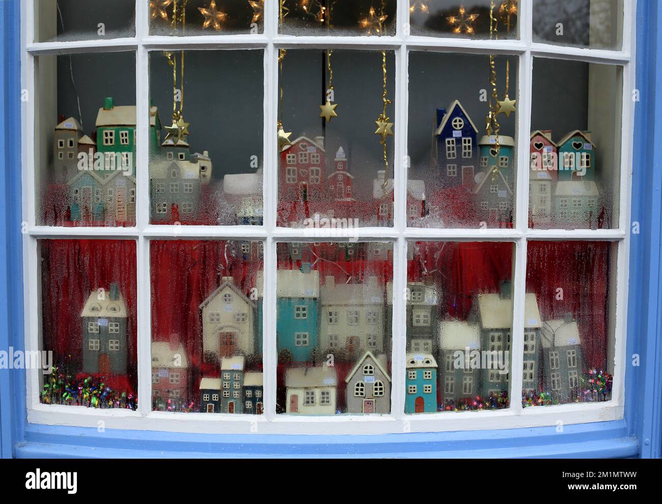 Ironbridge shop window at Christmas. Stock Photo