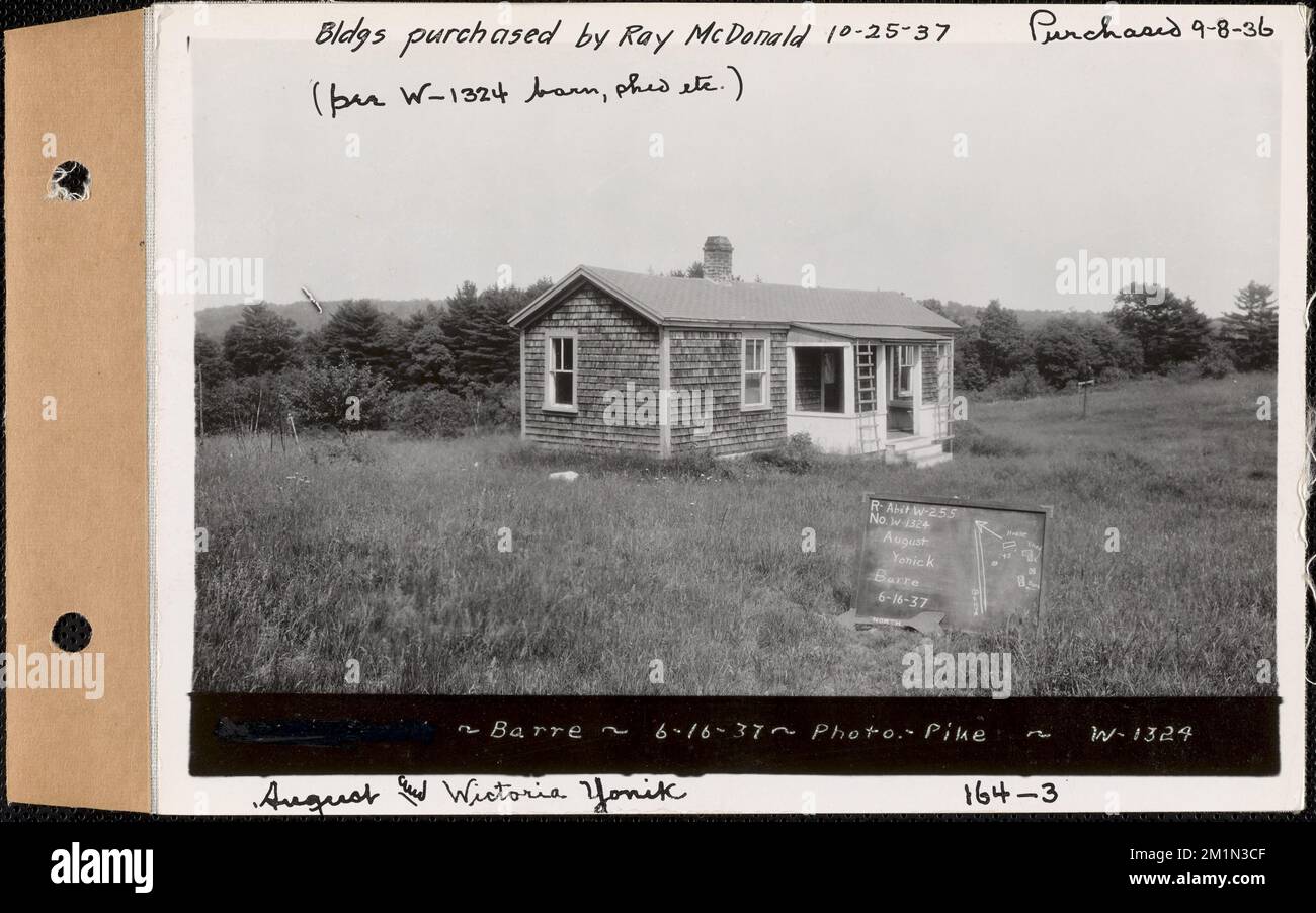 August and Wicktoria Yonick, house, Barre, Mass., Jun. 16, 1937