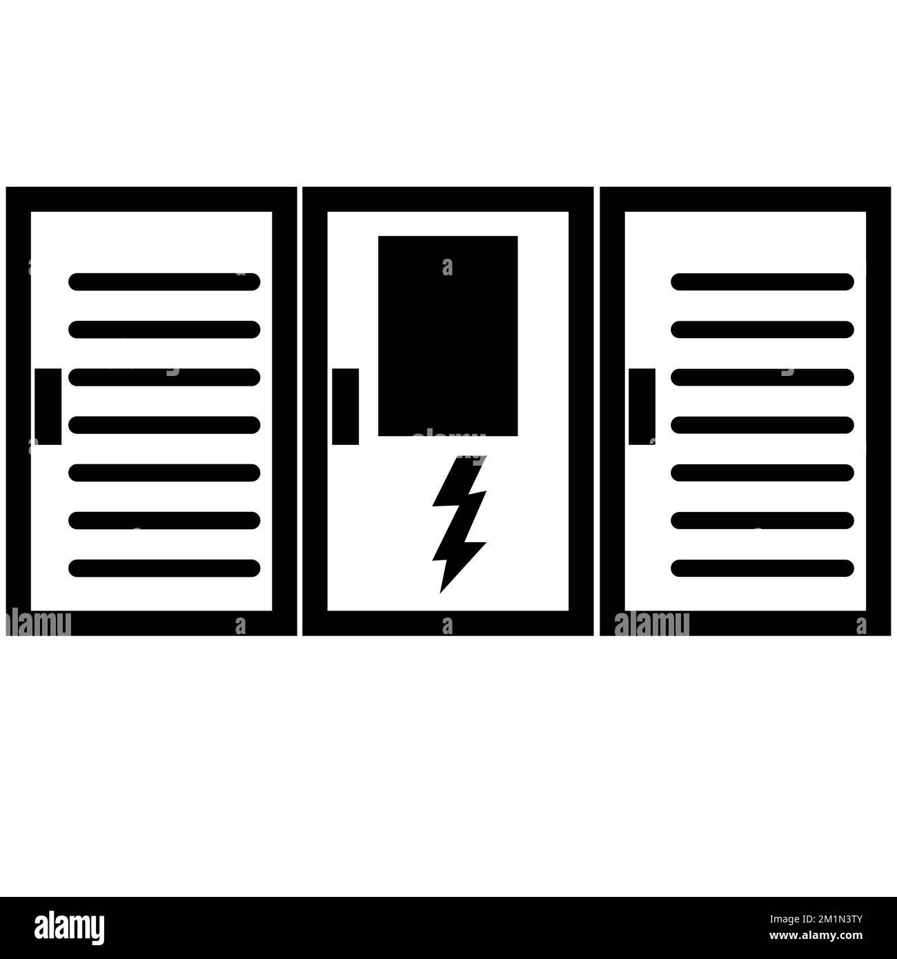 Battery energy storage system icon on white background. Rechargeable