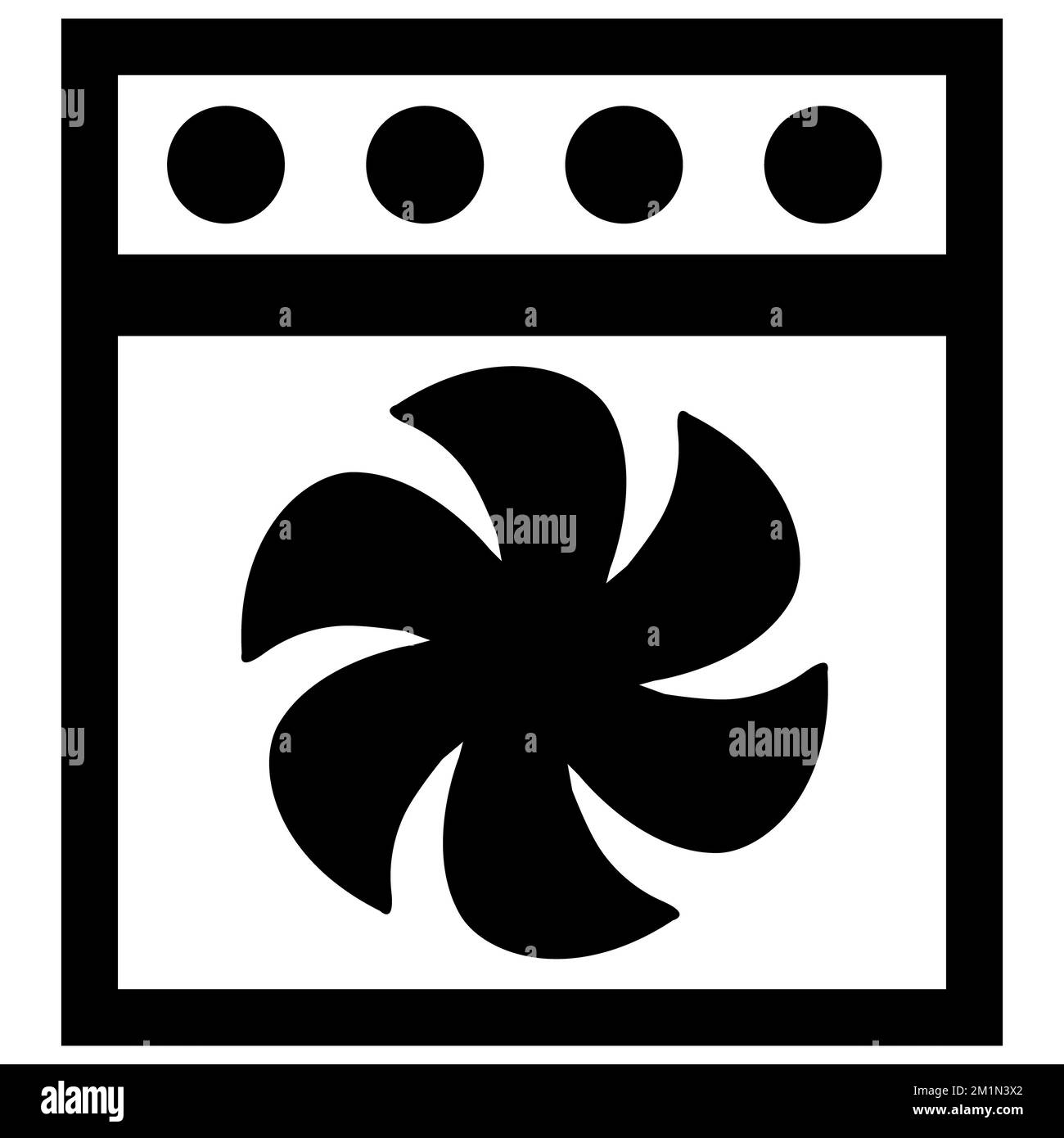 Convection Turbofan Stove Icon On White Background Flat Style Stock convection-turbofan-stove-icon-on-white-background-flat-style-stock