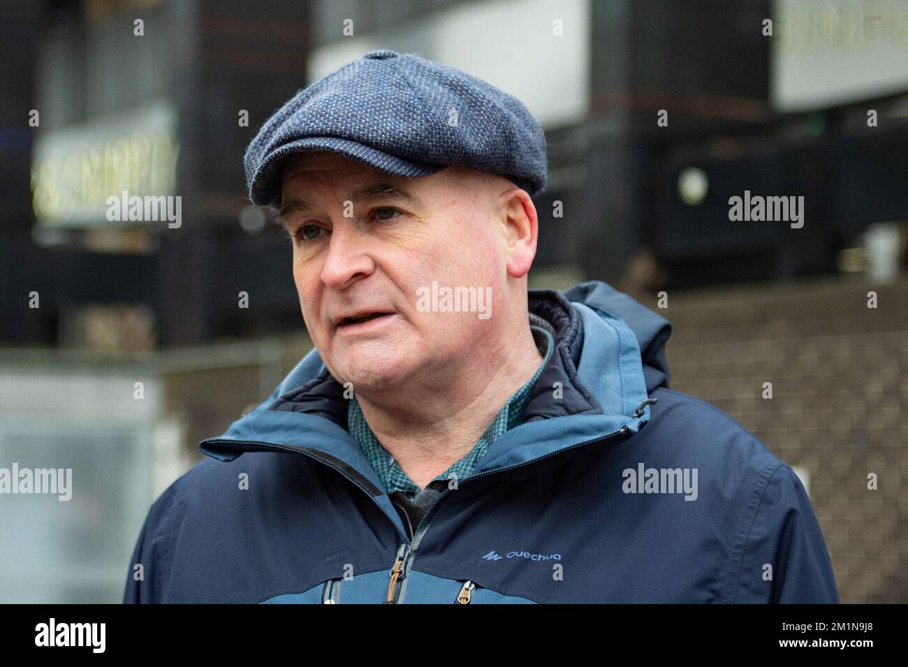 London, UK. 13th Dec, 2022. RMT General Secretary Mick Lynch joins the ...