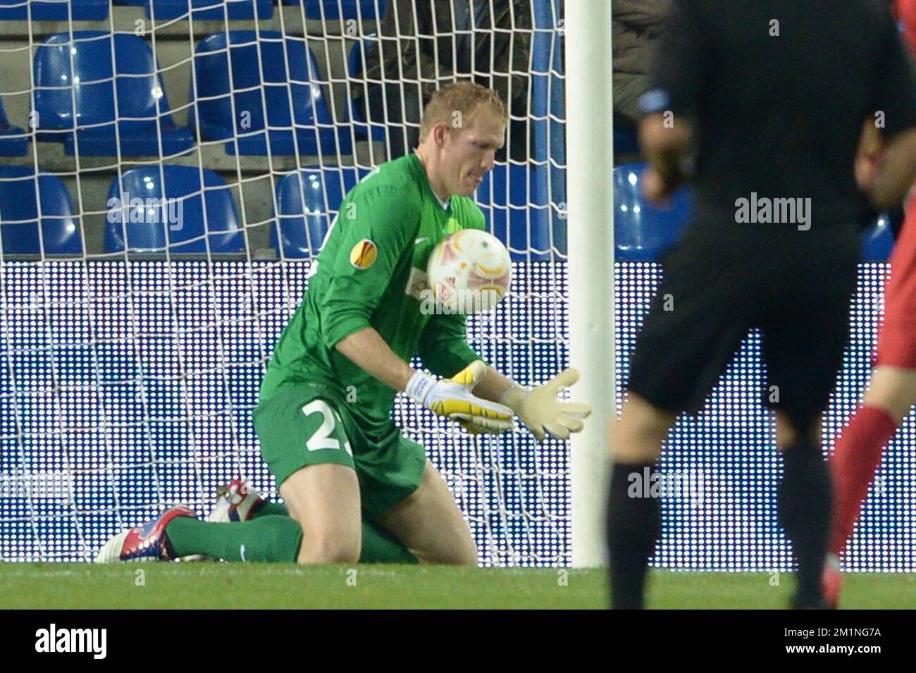 20120920 - GENK, BELGIUM: Genk's goalkeeper Kristof Van Hout pictured ...