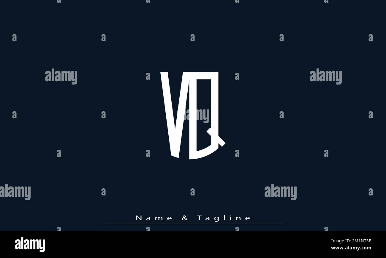 Alphabet letters Initials Monogram logo VQ , QV Stock Vector