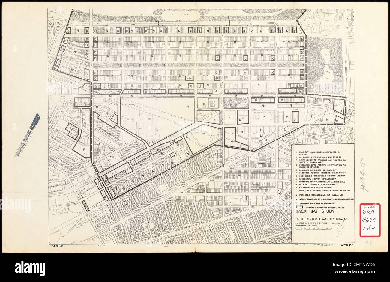Back Bay study , Airspace Law, Massachusetts, Boston, Maps, Alleys, Massachusetts, Boston, Maps