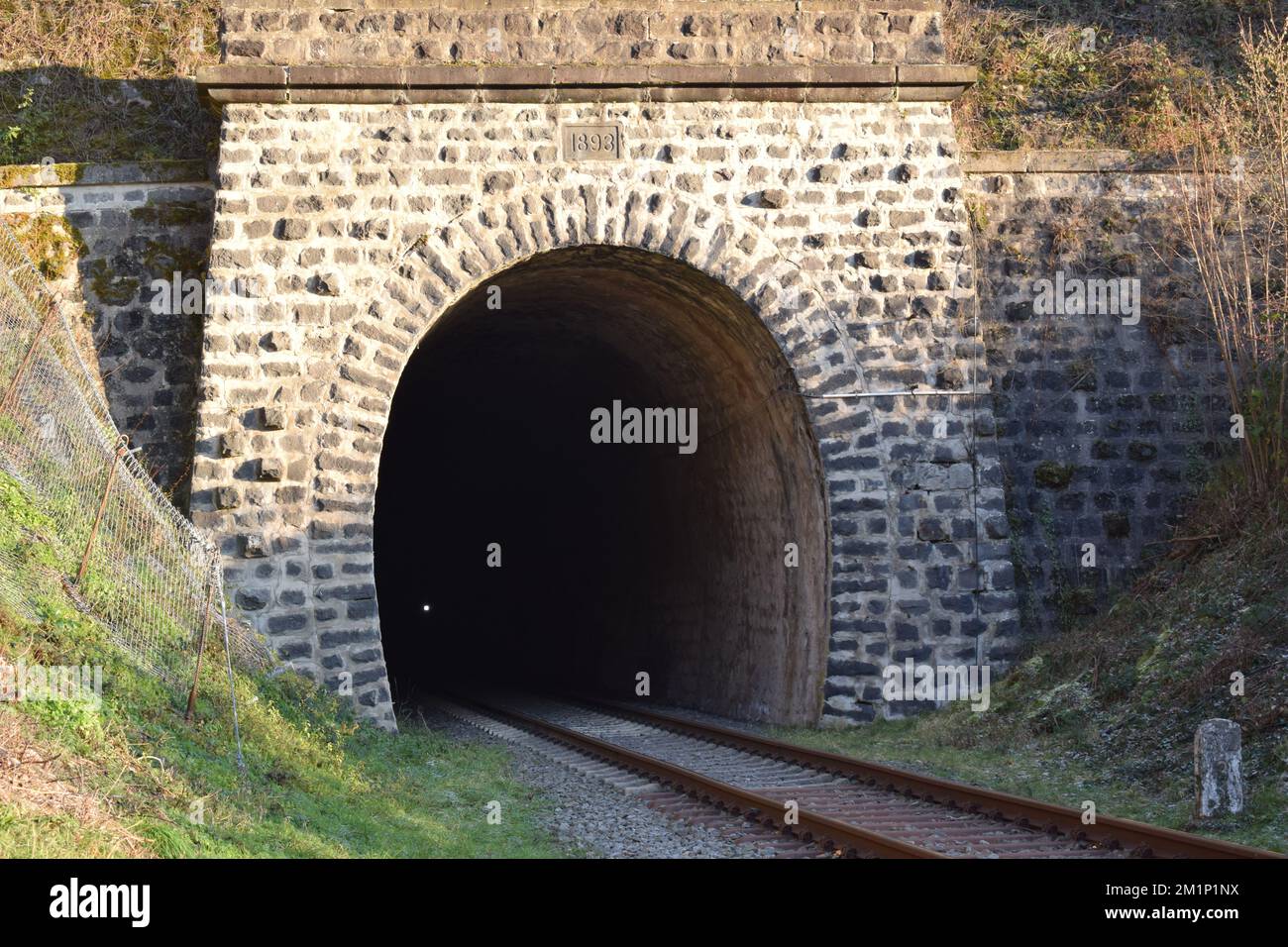 railroad tunnel Stock Photo