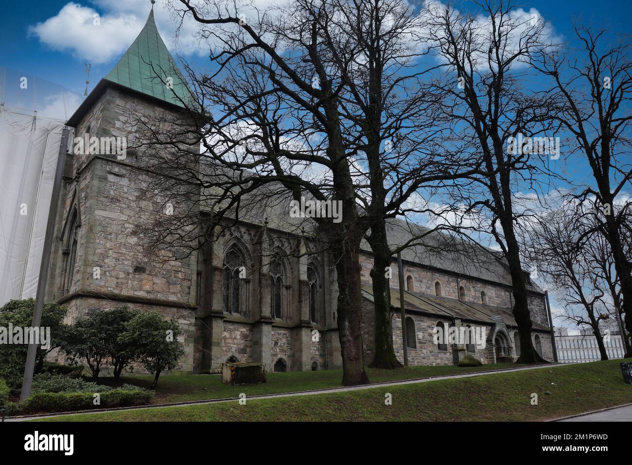 Stavanger Cathedral of stone in norway Stock Photo