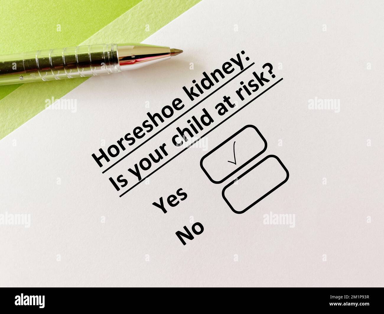 One person is answering question about child infection. His child is at risk for horseshoe