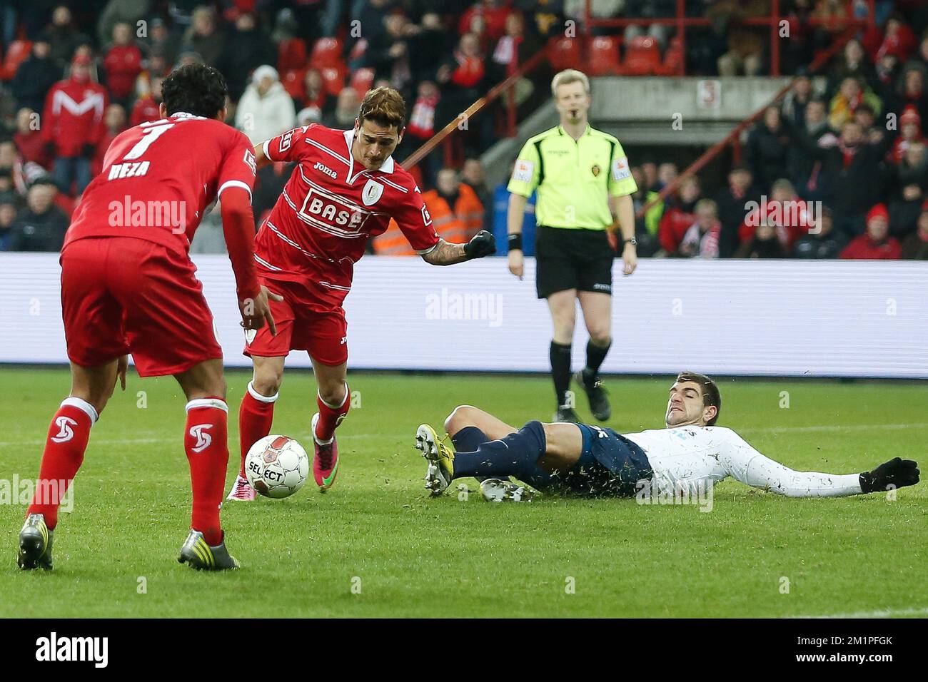 20130125 - LIEGE, BELGIUM: Standard's Maor Bar Buzaglo pictured during the Jupiler Pro League match between Standard de Liege and KV Kortrijk, in Liege, Friday 25 January 2013, on day 24 of the Belgian soccer championship. BELGA PHOTO BRUNO FAHY Stock Photo