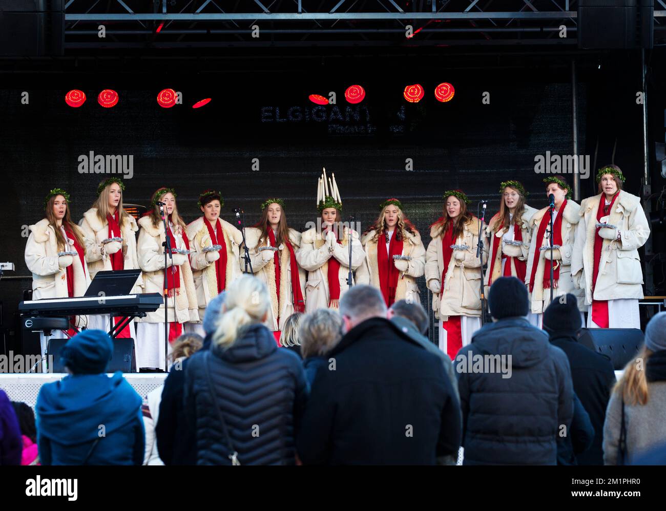 Lucia celebration, Linköping, Sweden. Stock Photo