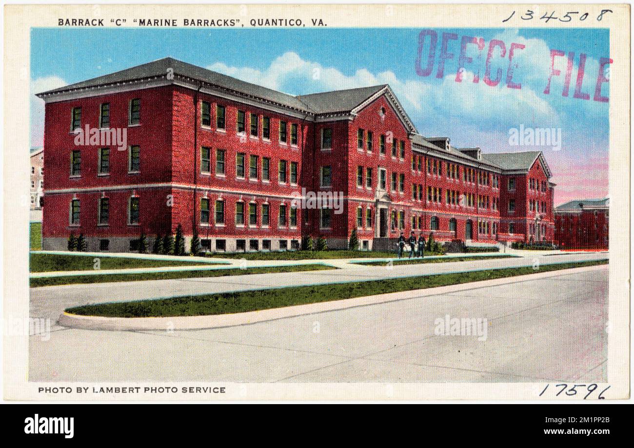 Barrack 'C,' 'Marine Barracks,' Quantico, VA. , Military facilities