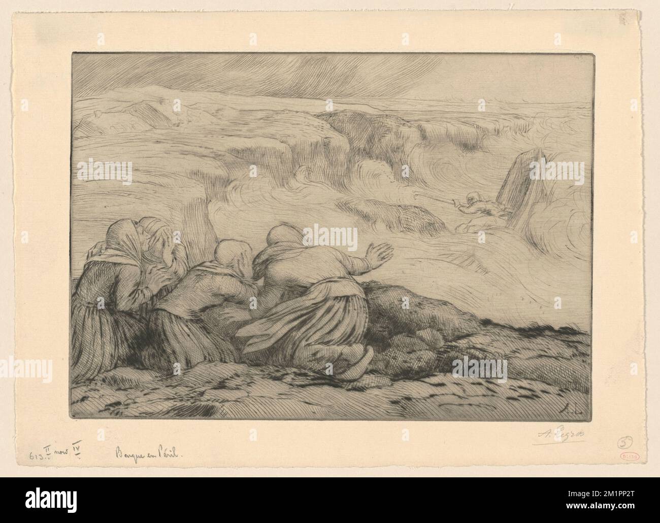 Barque en péril , Bodies of water, Boats, Alphonse Legros (1837-1911 ...