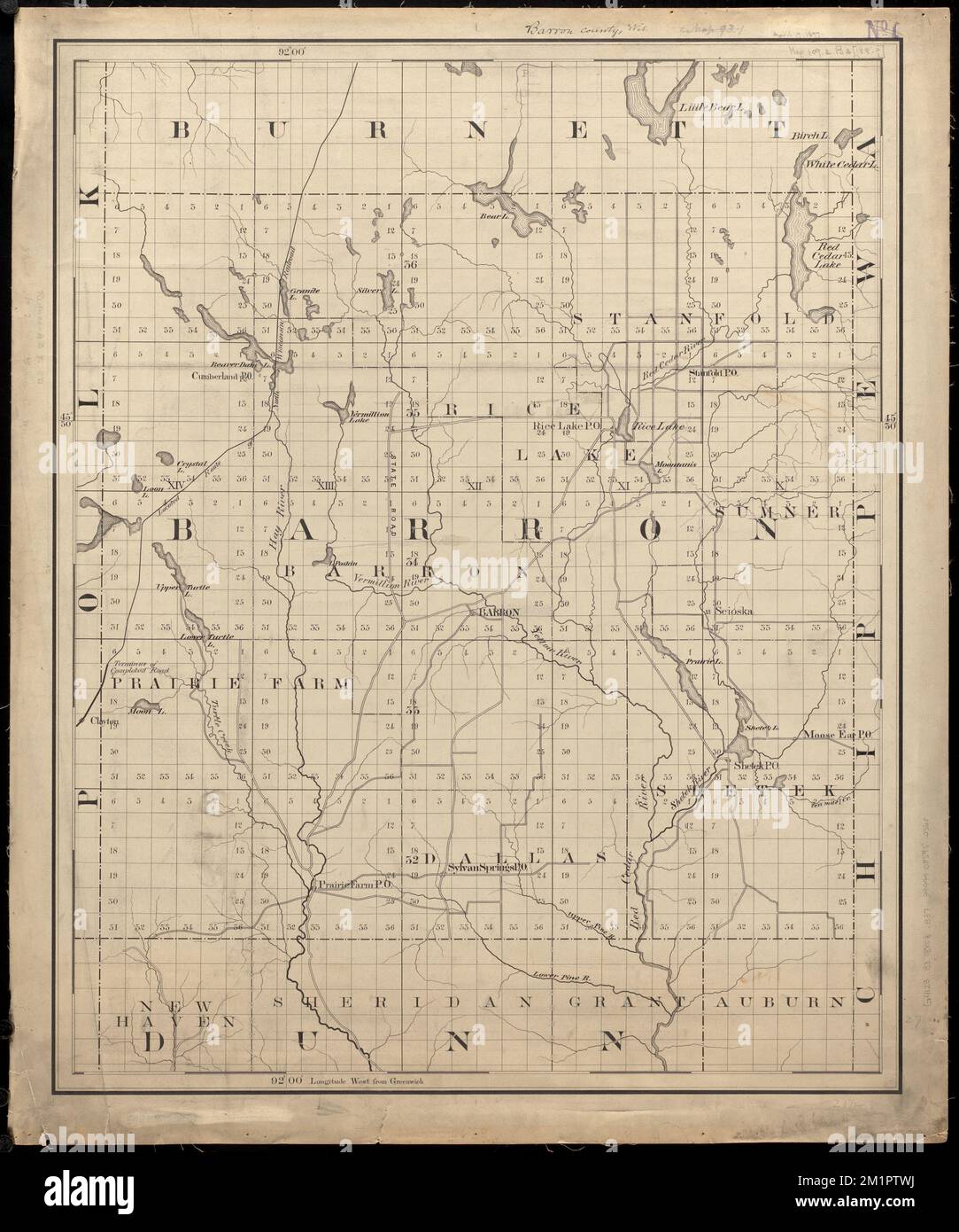 Barron County Wis Barron County - Barron County Wis Barron County Wis Maps Manuscript Maps Norman B Leventhal Map Center Collection 2M1PTWJ 
