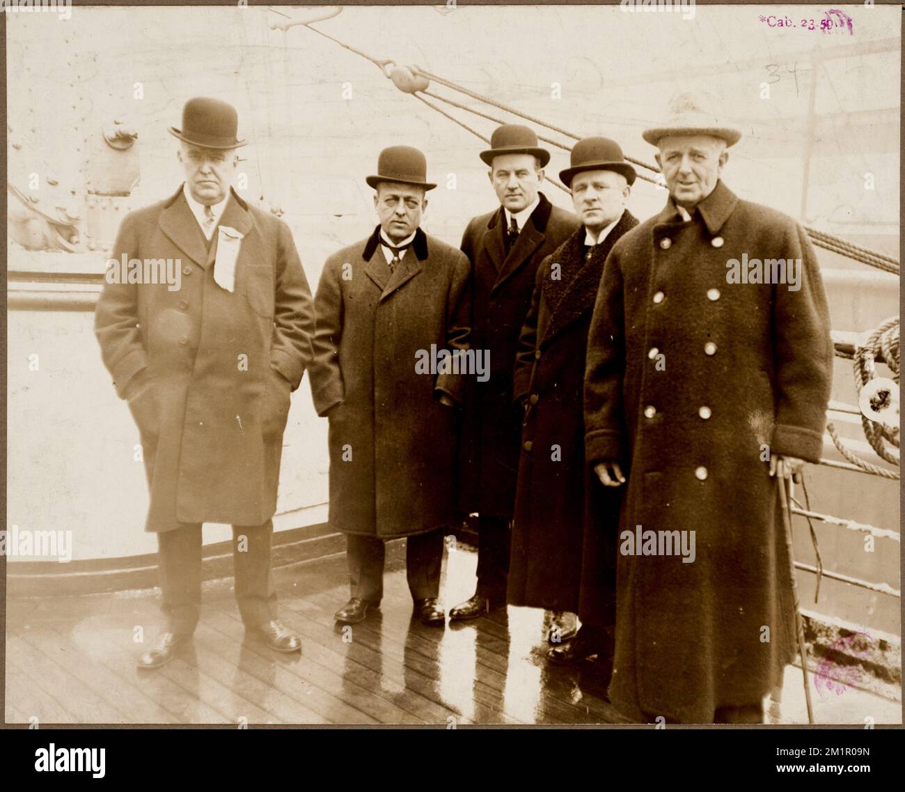 Baseball men embark on Baseball World Tour , Baseball managers, Sportswriters, Baseball, Comiskey, Charles A., McGraw, John Joseph, 1873-1934. Michael T. -Nuf Ced- McGreevy Collection Stock Photo