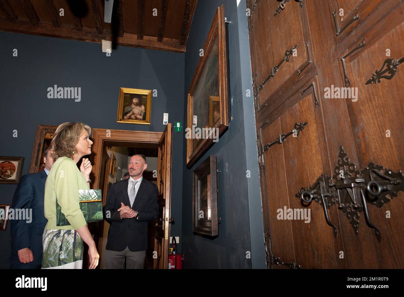 Princess Mathilde of Belgium (L) pictured during a royal visit to the