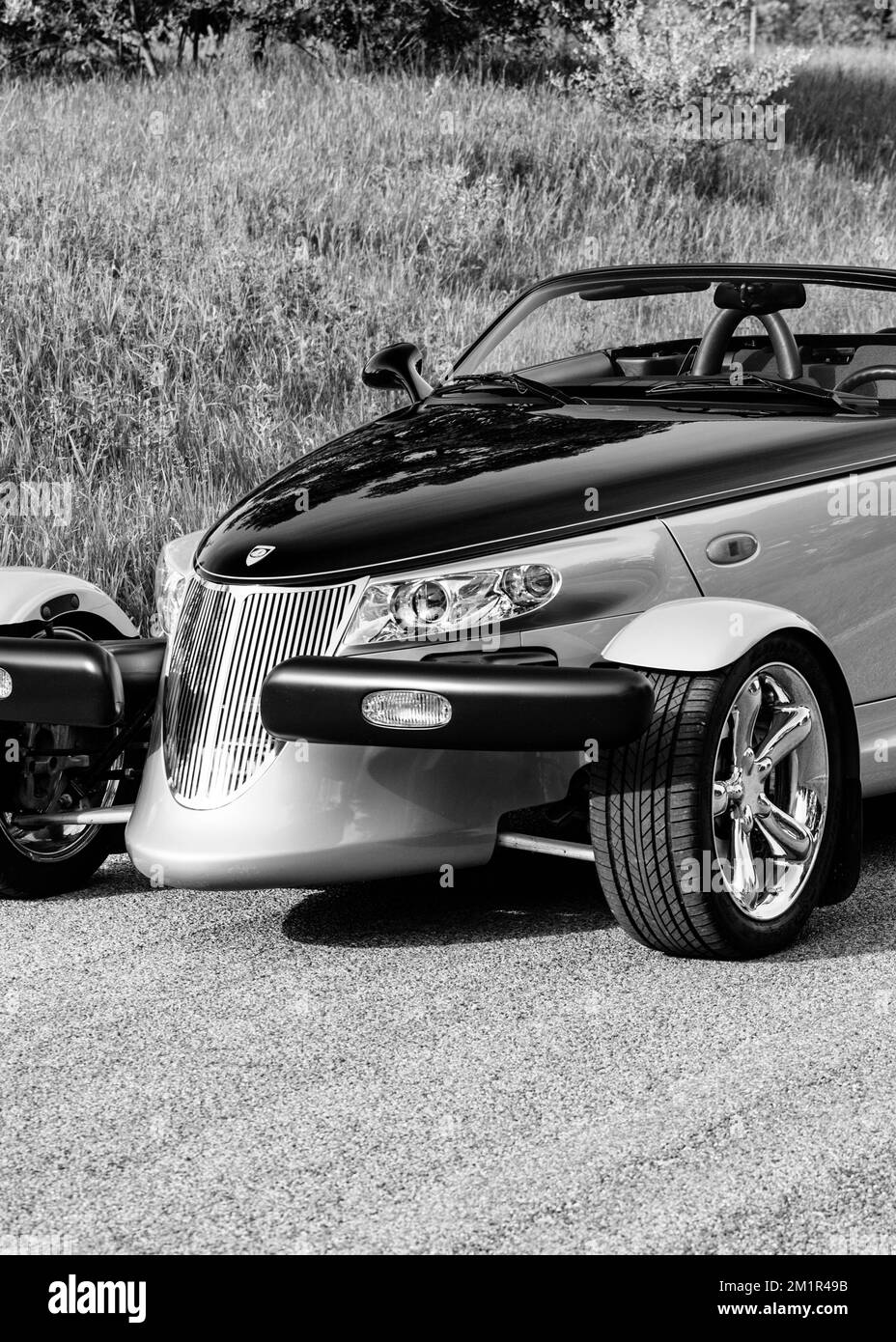 2001 Plymouth Prowler Black Tie Edition on Pavement Stock Photo