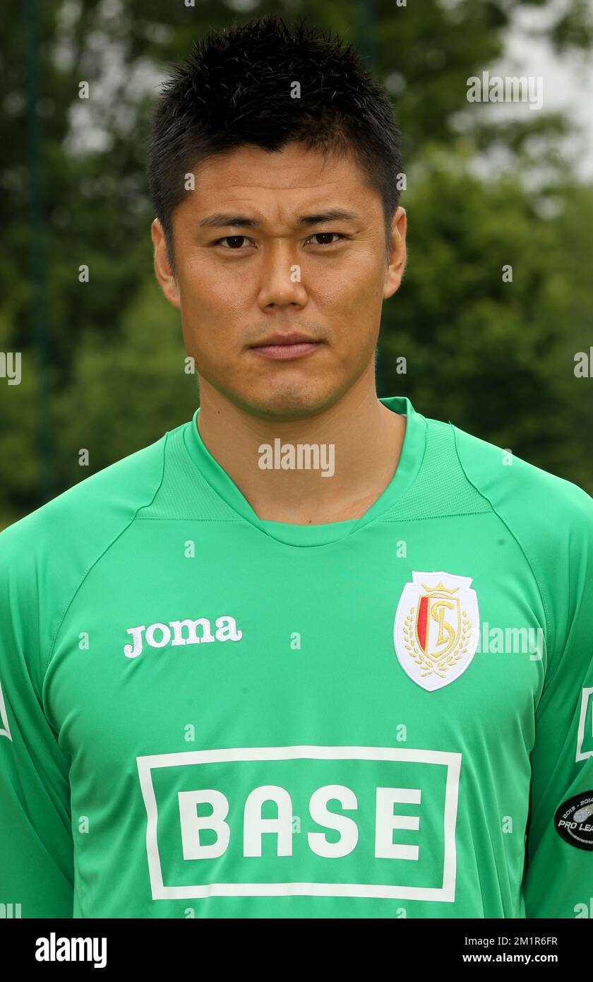 Standard's Eiji Kawashima pictured during the season photo shoot of Belgian first division soccer team Standard de Liege, Thursday 11 July 2013 in Liege.  Stock Photo