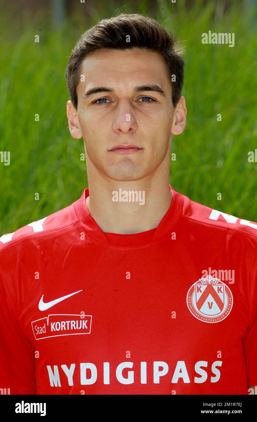 Kortrijk's Zarko Tomasevic pictured during the season photo shoot of Belgian first division soccer team KV Kortrijk, Friday 12 July 2013 in Brussels.  Stock Photo