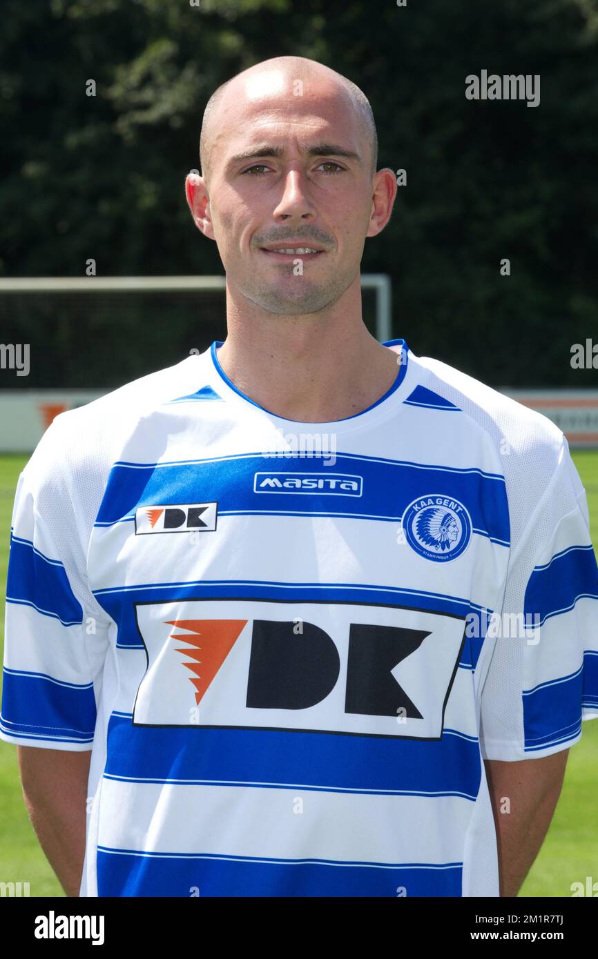 Gent's Jinty Caenepeel pictured during the season photo shoot of Belgian first division soccer team KAA Gent, Monday 15 July 2013 in Gent.  Stock Photo