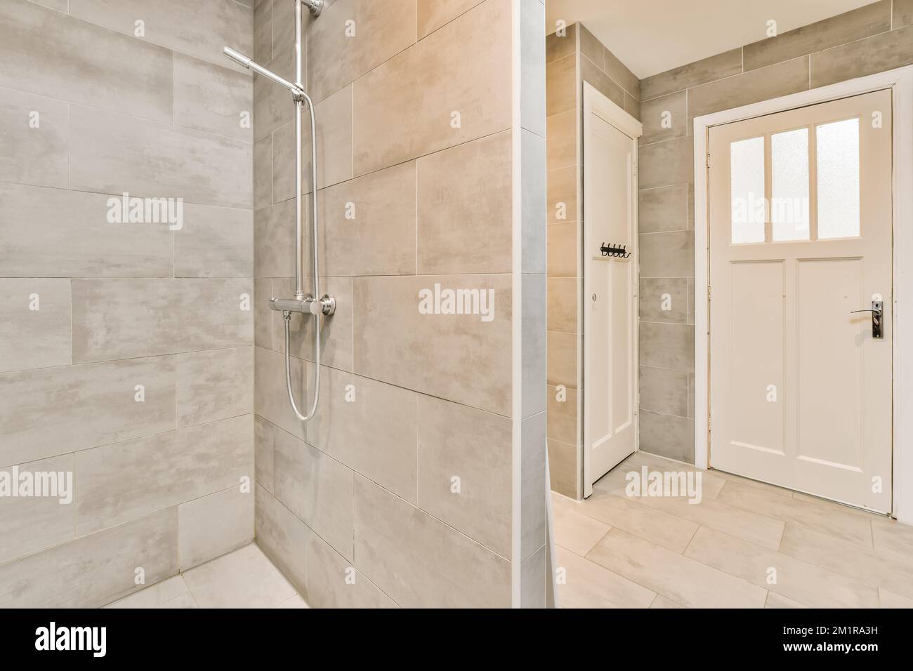 a walk in shower that is very clean and ready to use as an accent for your bathroom or master